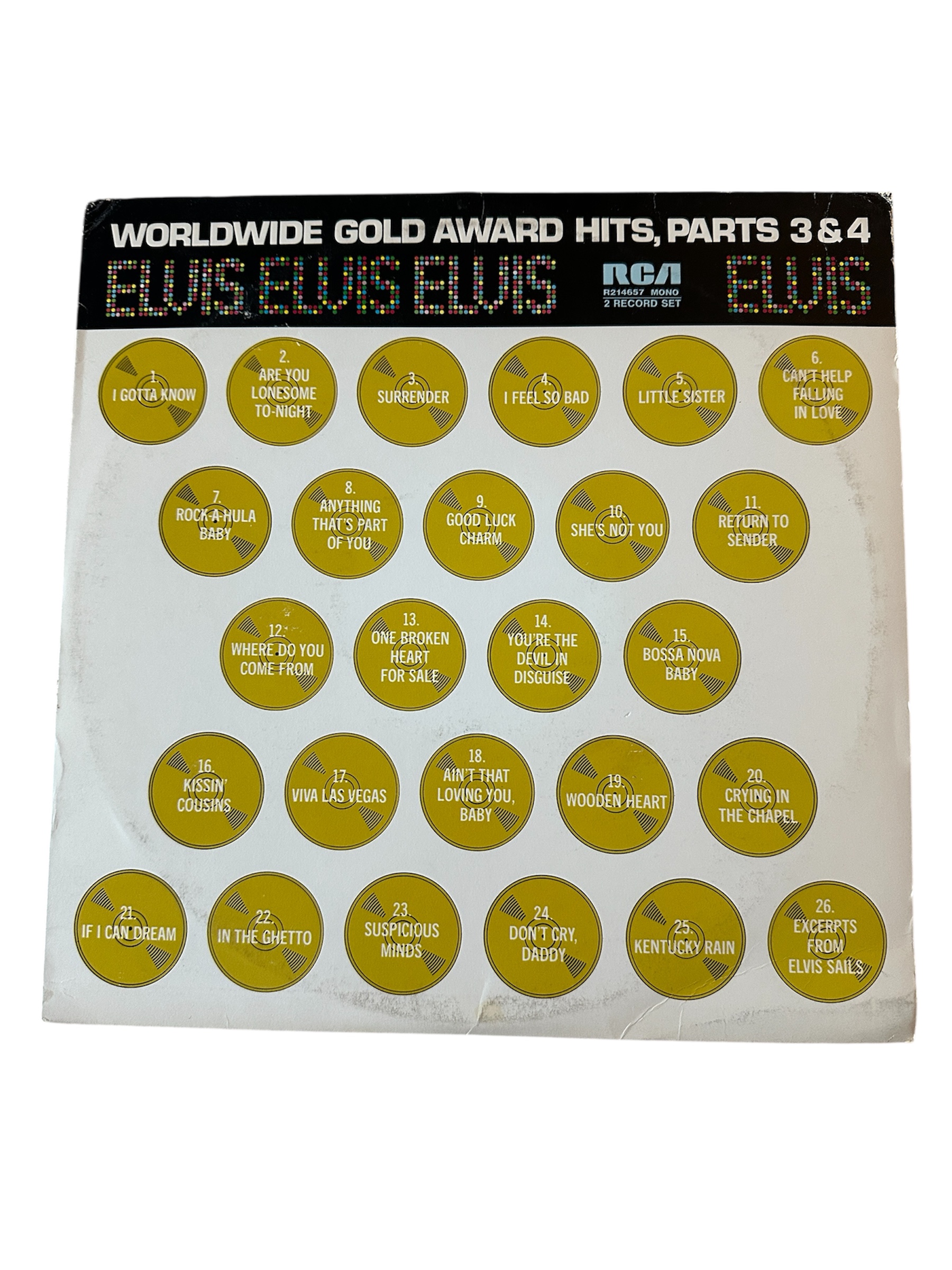 LP- GOLD AWARD HITS ELVIS – Valued at $150